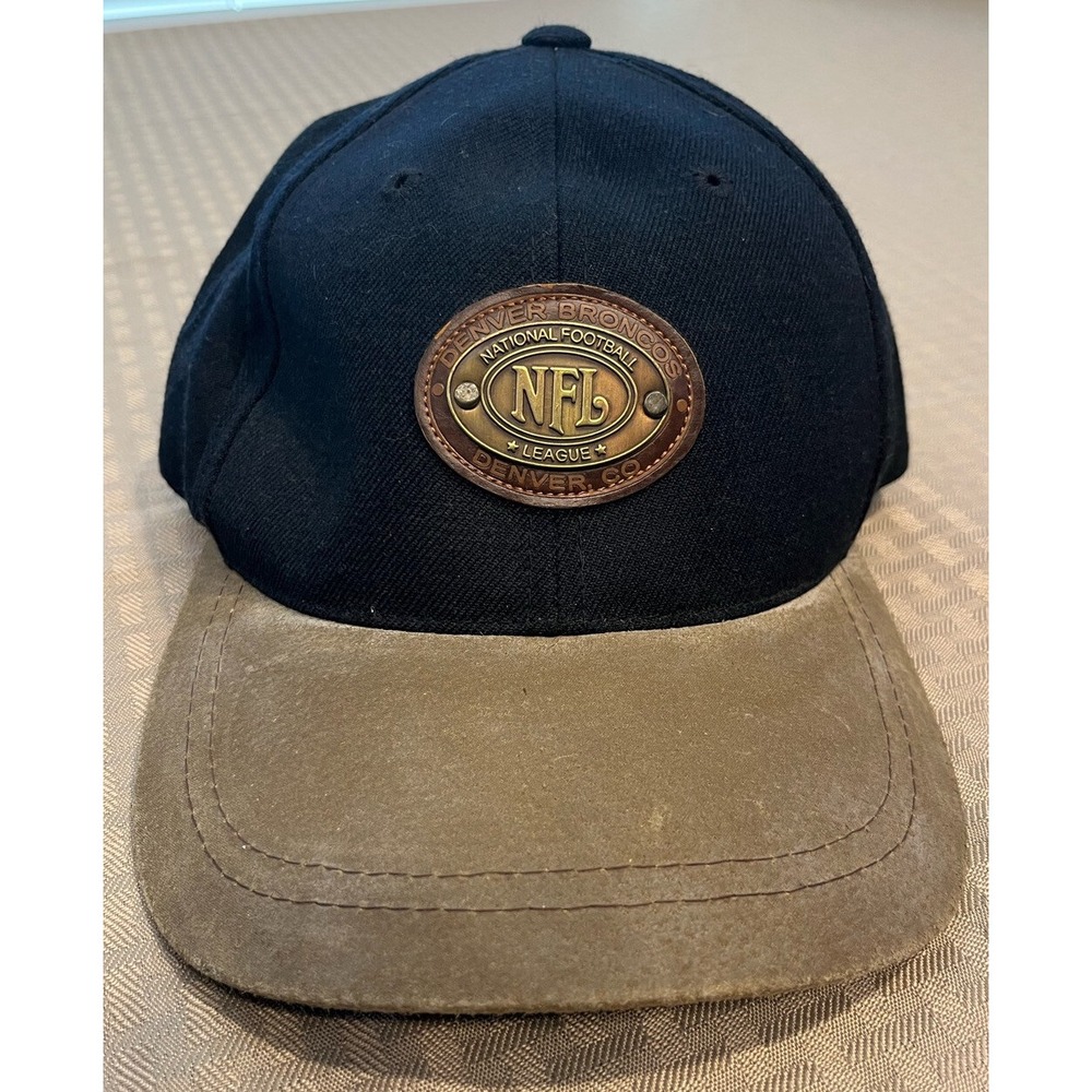 VTG Leather Suede NFL Denver Broncos American Needle Hat Excellent Condition